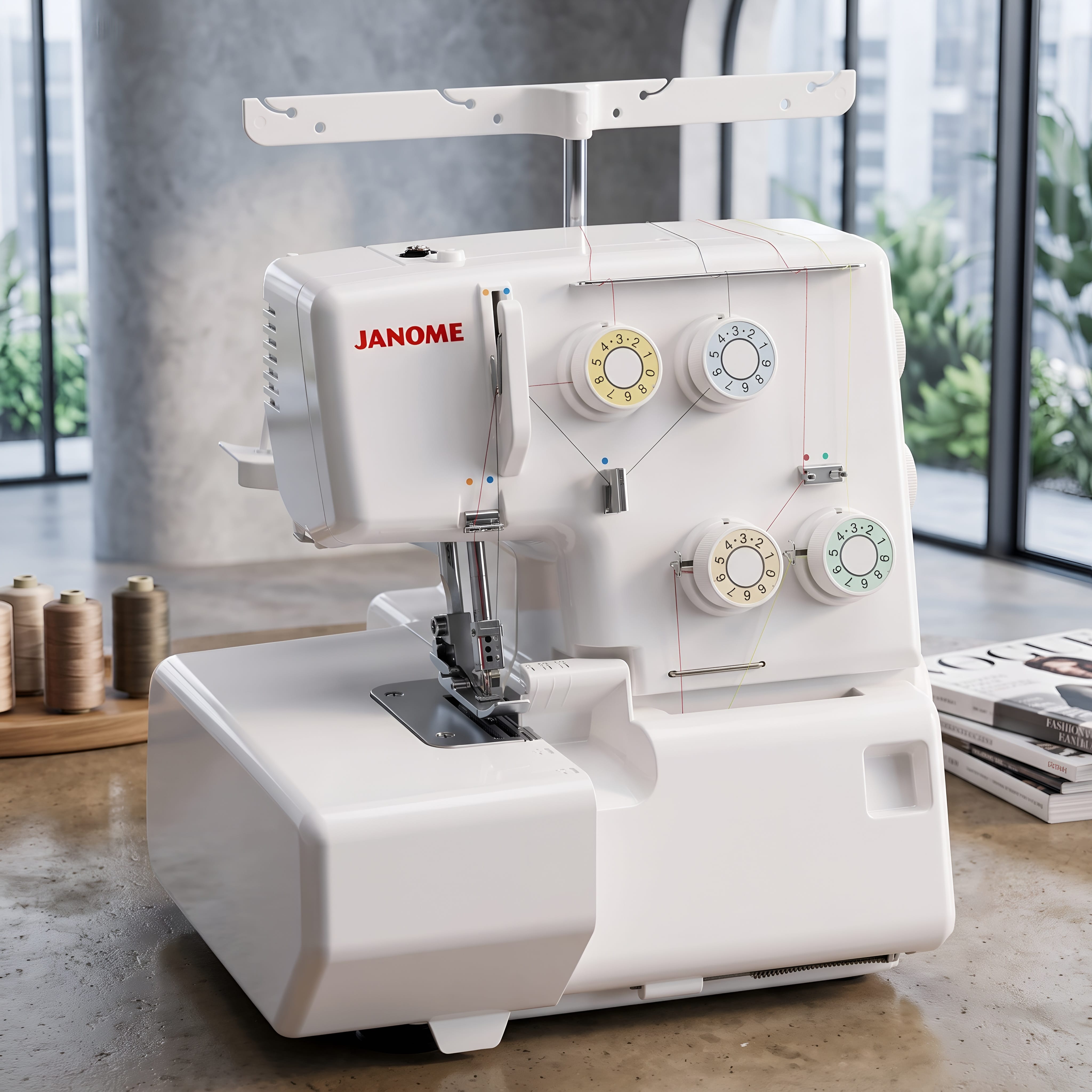 จักรโพ้ง JANOME รุ่น OMML 204 สีขาว_5